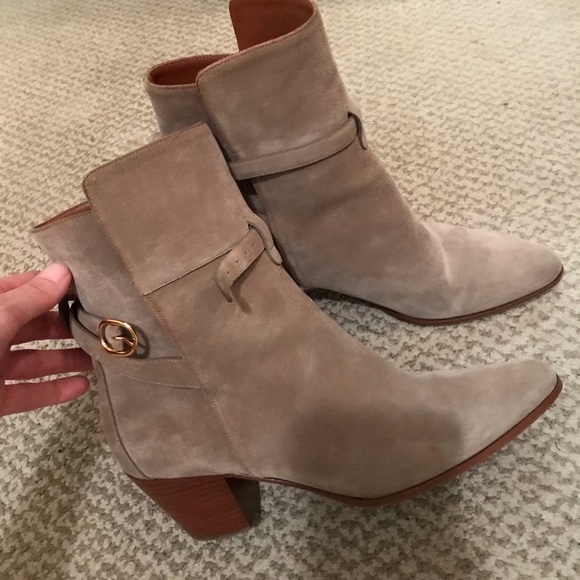 Celine taupe suede ankle boots - Picture 3 of 10
